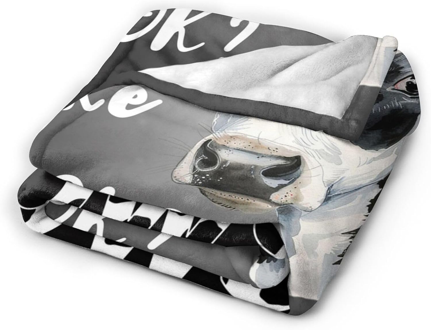 Cow Throw Blanket - Soft Plush Fleece Farm Animal Bedding Blankets- Cozy Cow Print Stuff Gifts for Women Girls Kids Adults 40"X50" - Image 5