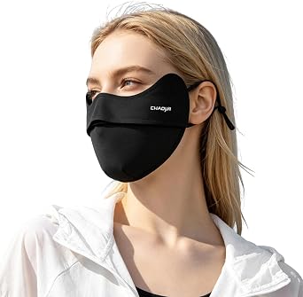UPF 50+ UV Sun Protection Face Mask, Unisex Breathable Cooling Face Cover Sun UV Protection Ear Loops for Outdoor Activities