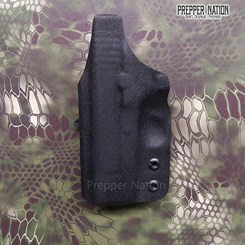 Prepper Nation New Deep Concealment Custom Right Hand IWB Kydex Holster New Glock 43 - Choose Color (Red Carbon Fiber)