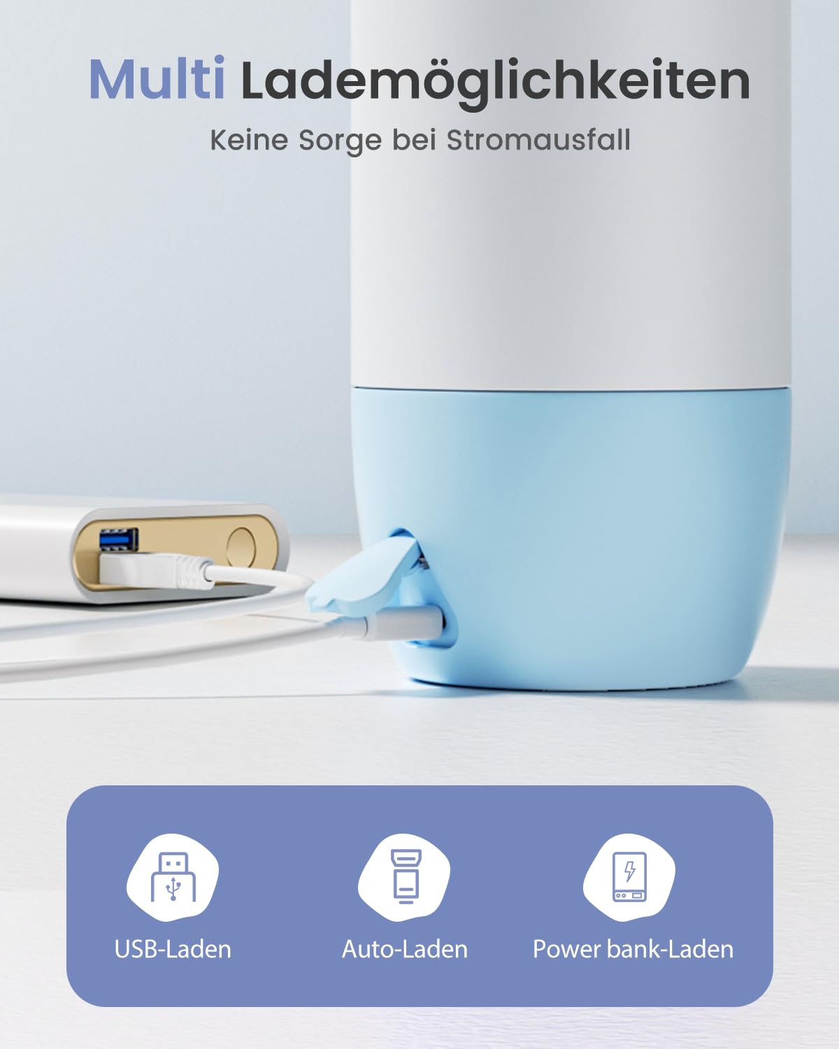Flaschenwärmer baby unterwegs GROWNSY Tragbarer fläschchenwärmer für travel Schnellheizender mobiler Babyflaschenwärmer mit 10000mAh Akku 600ml Kapazität und Temperaturkontrolle für die Reise