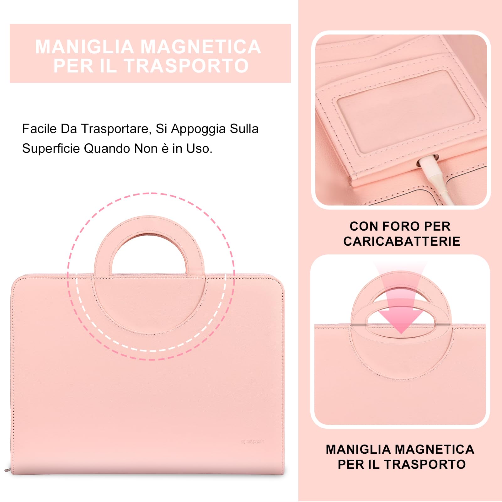 Leathario Cartella Portadocumenti A4 In Pelle Vegana, Con | FindTheDeal - 2