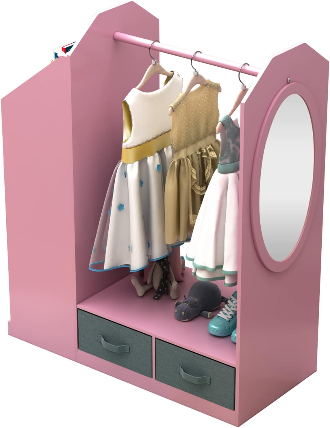 Kids Costume Organizer,Costume Rack, Kids Dress up Storage