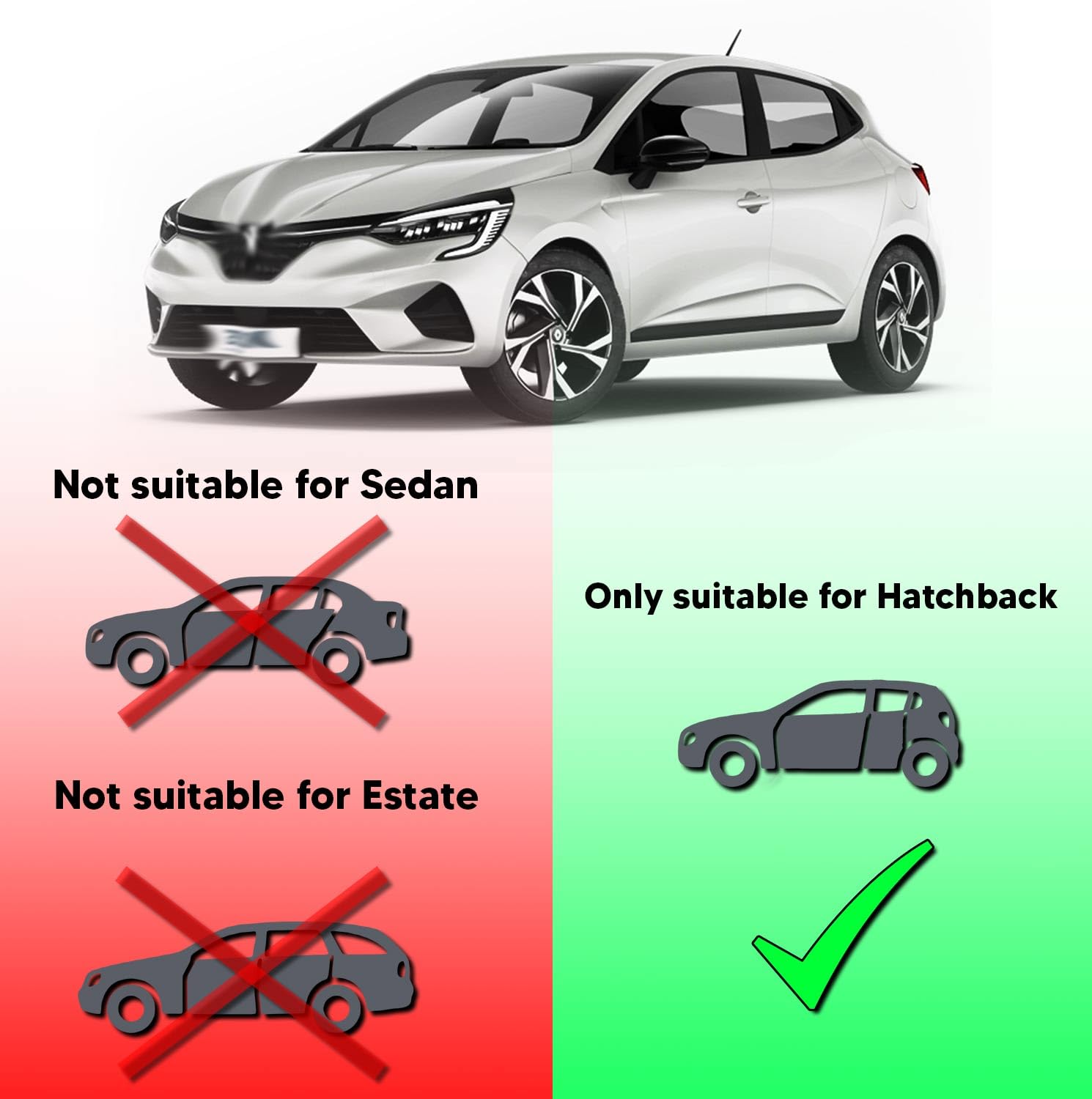 Deflettori d'aria per finestrini laterali compatibili con Renault Clio 5 BJA 2020-2024 parapioggia deflettori adesivi 4 pezzi