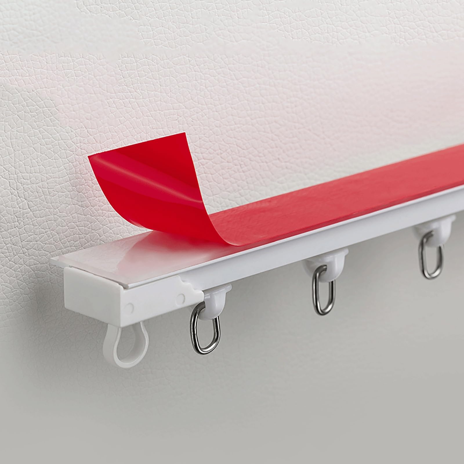 Tringle sans perçage – Rail autocollant pour plafond ou mur, séparateur de pièce sans Dama pour salon, chambre à coucher, douche – 2,2 m (2,2 m) facile à installer, polyvalent et élégant