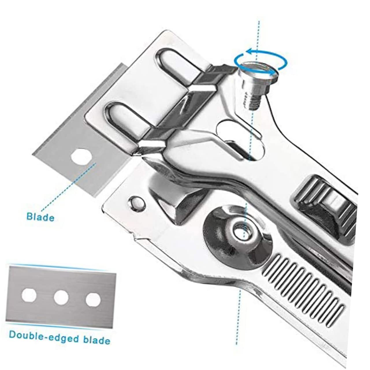 Cabilock 3sets Raschietti per Pulizia e Ceramica Raschietto Professionale per Piani Induzione e Ceramici con Lame Intercambiabili Facile Utilizzo e Precisione per Casa e Cucina