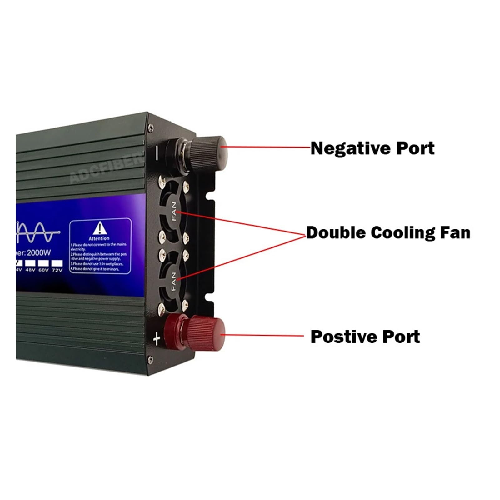Inversor de Onda sinusoidal Pura 3000W 4000W DC 12V 24V 48V 60V a AC 220V 50HZ for el hogar RV(2600w,12V-220V(50HZ))