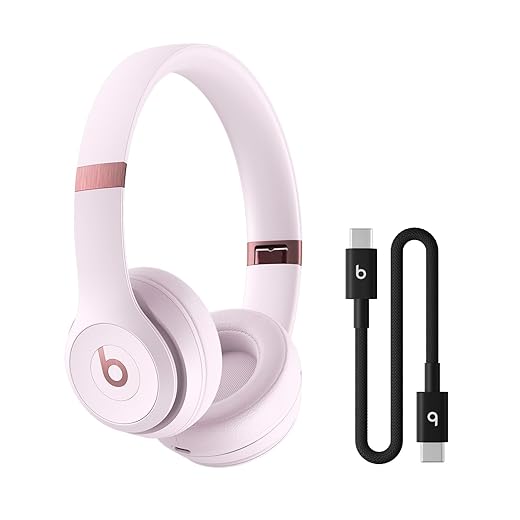 Beats Solo 4 - Wireless Bluetooth On-Ear Headphones with USB-C Charging Cable (20 cm) - Jet Black