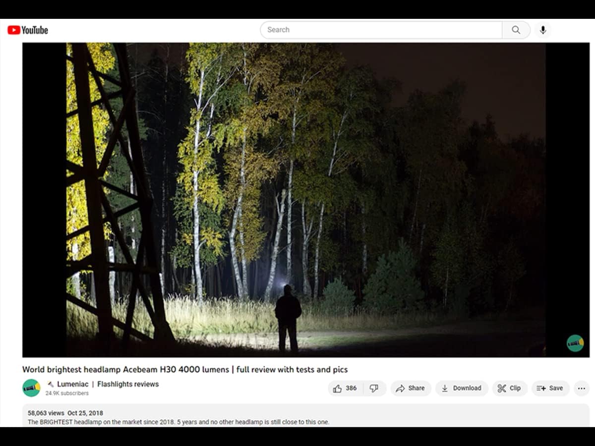 Amazon.co.jp: ACEBEAM H30 LED ヘッドライト 明るい 4000ルーメン/USB