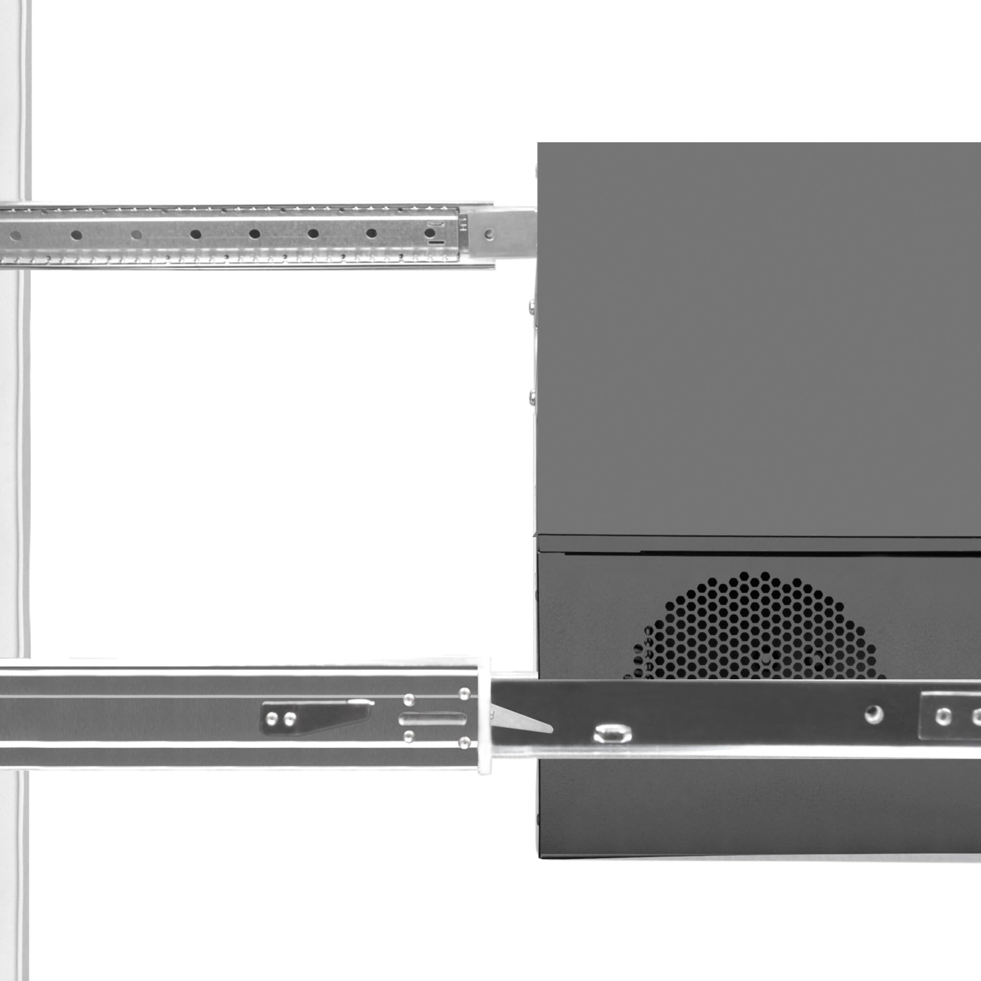 Silverstone SST-RMS05-22 - Kit de raíl Deslizante con rodamientos sin Herramientas 3U y 4U, acepta 440mm de Ancho, hasta 77,16 Libras (35 kgs)