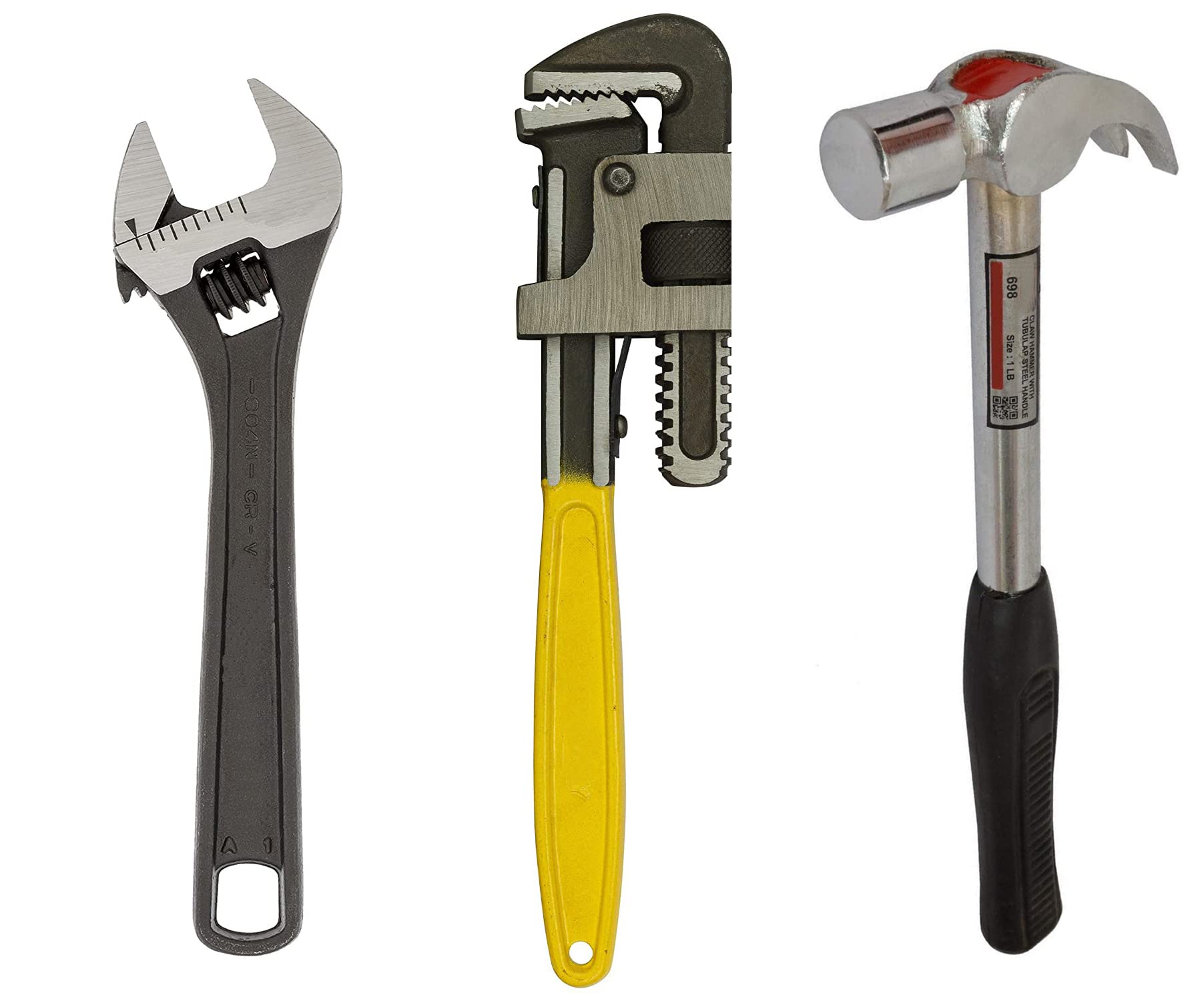 GIZMO Hand Tools, Hand Tools Kit, Hand Tools Kit For Home Use, Hand Tools Set, Tools Combo With 10" Adjustable Wrench, 12" Pipe Wrench And Claw Hammer, Vehicle Tool Kit Set (B09WM4TCCT) Amazon Price History, Amazon Price Tracker