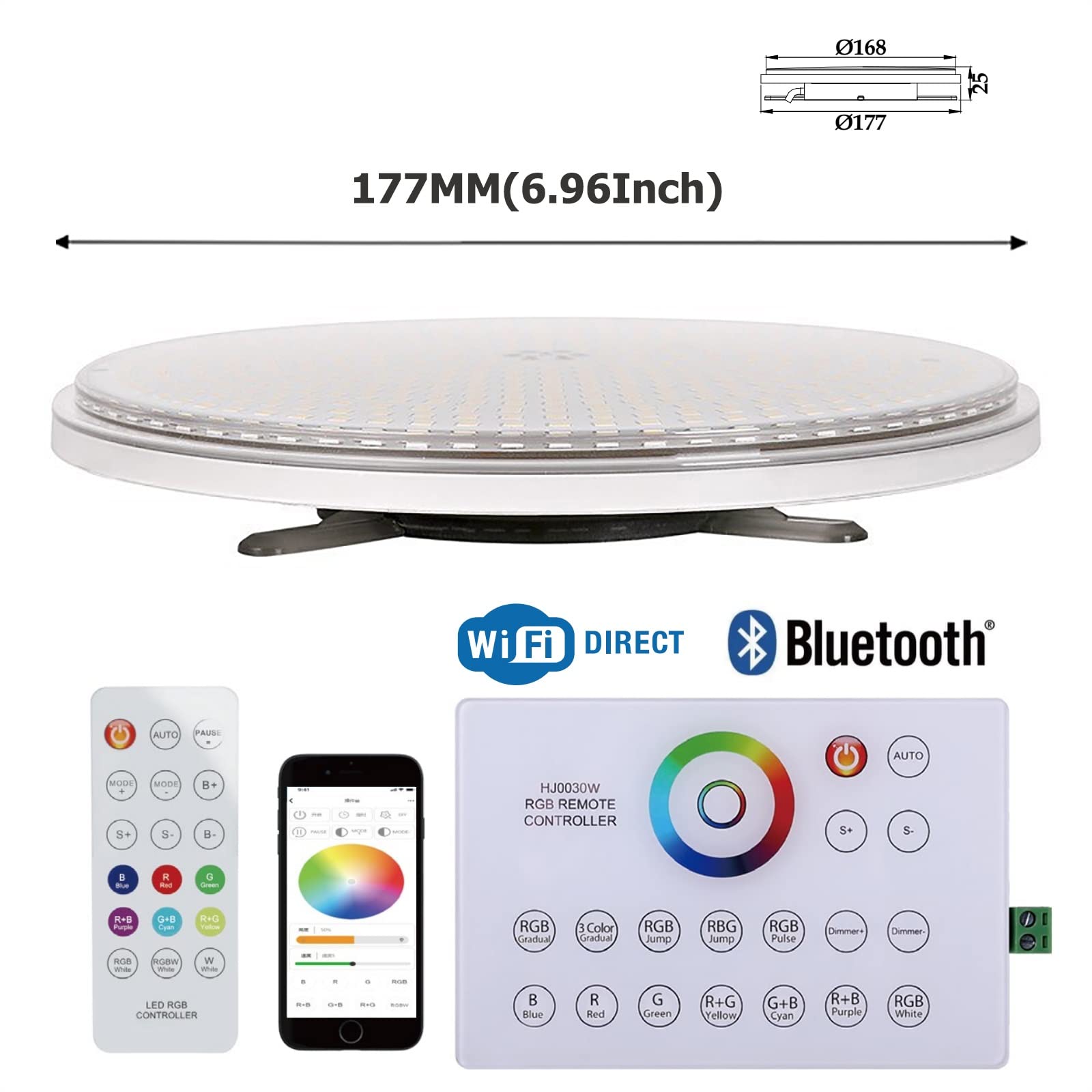 Led-ring, onderwaterfontein, 12 W, zwembadlicht, 12 V, 24 V Led-ring, onderwaterfontein, 12 W, zwembadlicht, 12 V, 24 V