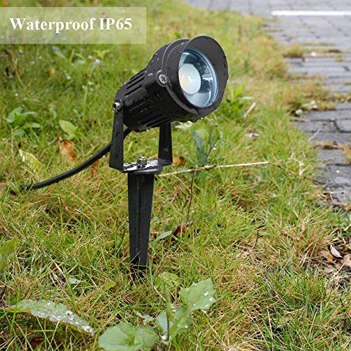 ALEDECO Outdoor Lens Led Landscape Lights 12V 5W Low Voltage Waterproof Garden Pathway Tree Spotlight (8 Pack)