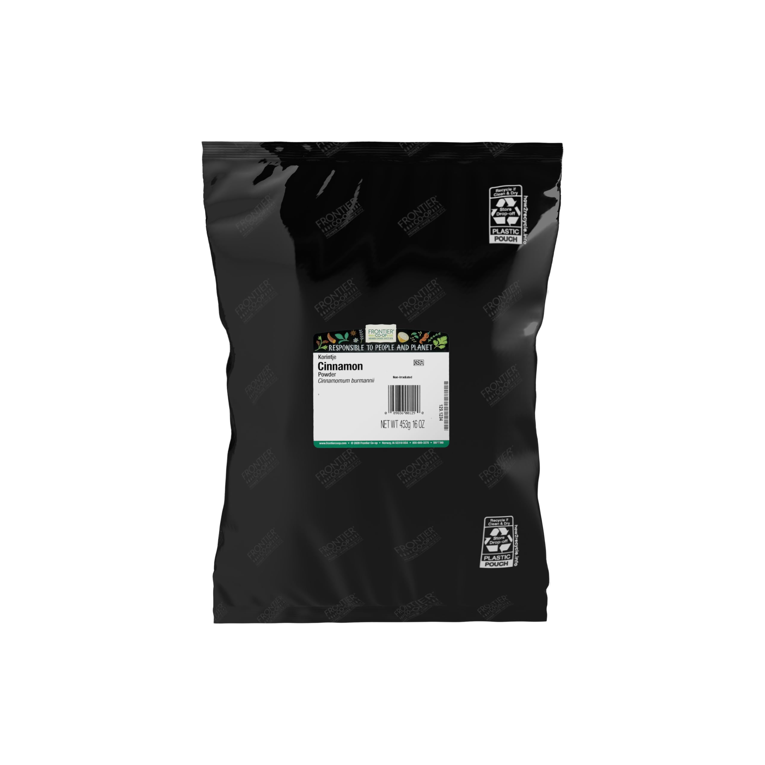 Frontier Organic Ground Korintje Cinnamon, 1-Pound Bulk, Gourmet Quality Cinnamon, Full Balanced Spicy Flavor, Kosher