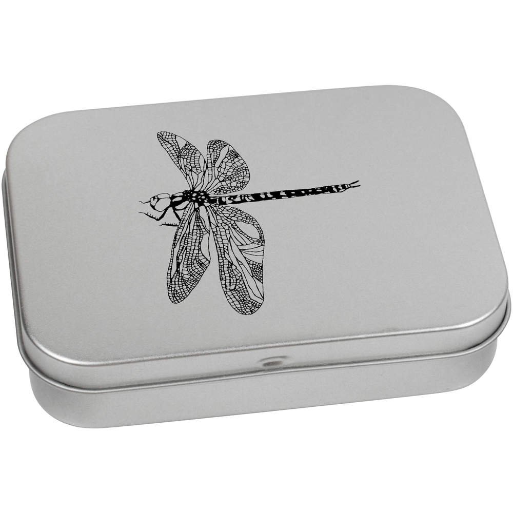 Azeeda 110mm 'Dragonfly' Metal Hinged Tin/Storage Box (TT00098728)