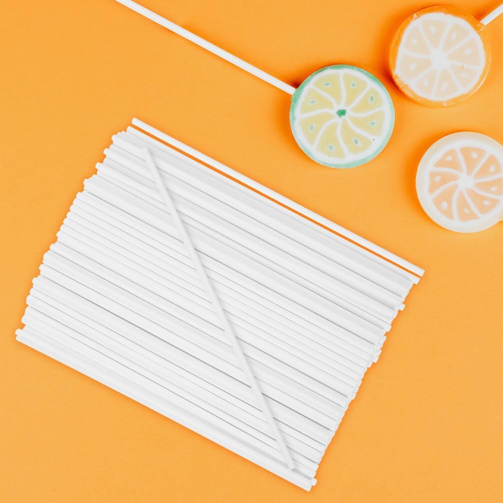 VOSAREA 300pcs Candy Paper Sticks Lollipop and Dessert Supports for Treats Marshmallows and Cake Practical for Home Baking and Candy Making