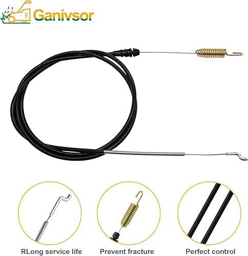 Miniatura 3 de Ganivsor Cable de control de tracción para cortacésped 105-1845 para cortacésped autopropulsados de 22 pulgadas