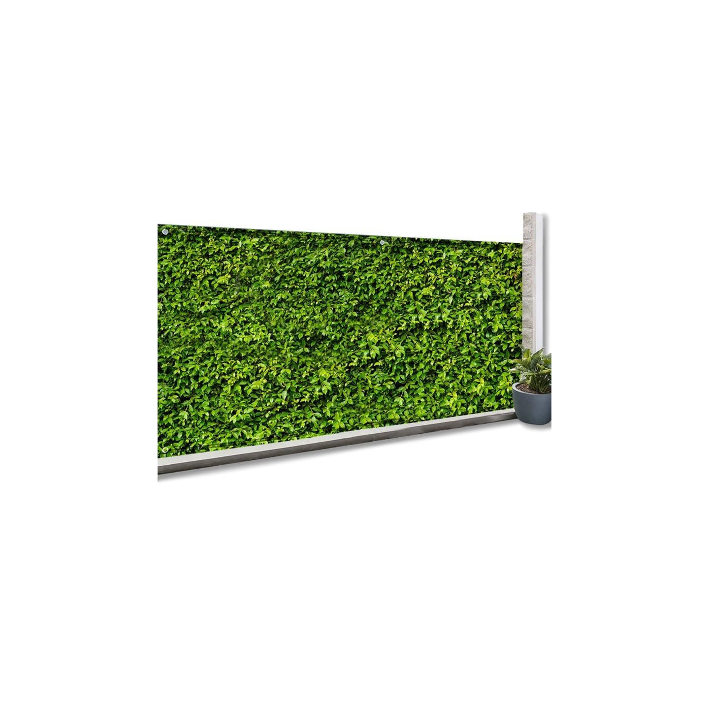 IDMarket - Rete ombreggiante 1,8x10m, telo rotolo per recinzione giardino 160g/m², stampa fogliame