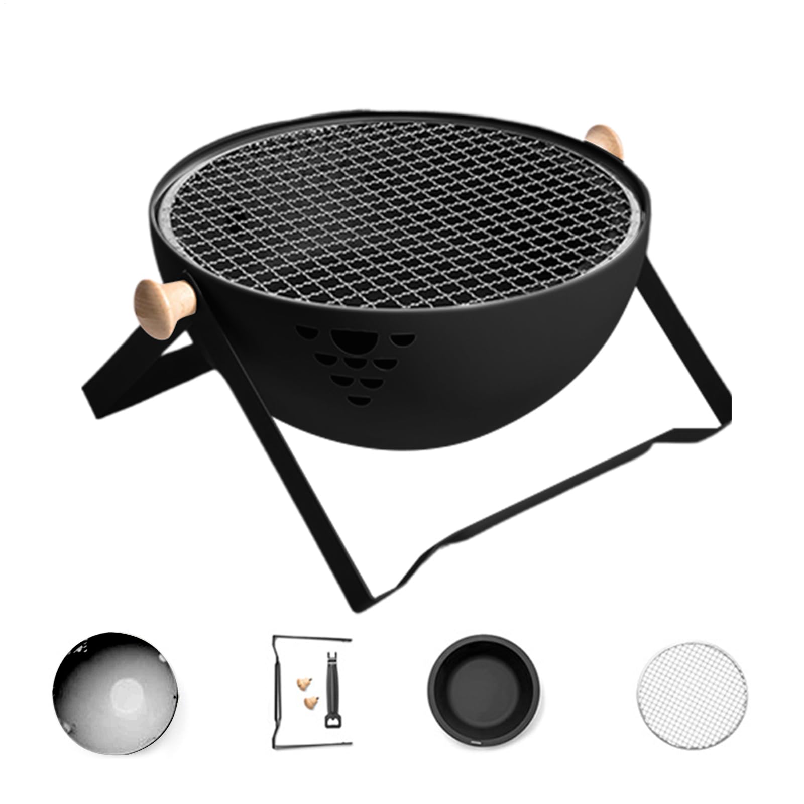 Przenośny grill węglowy Mały składany i przenośny piekarnik