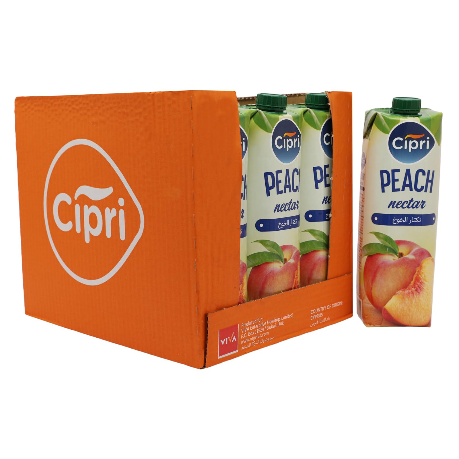 CipriPeach Nectar Juice 12 x 1 Liter