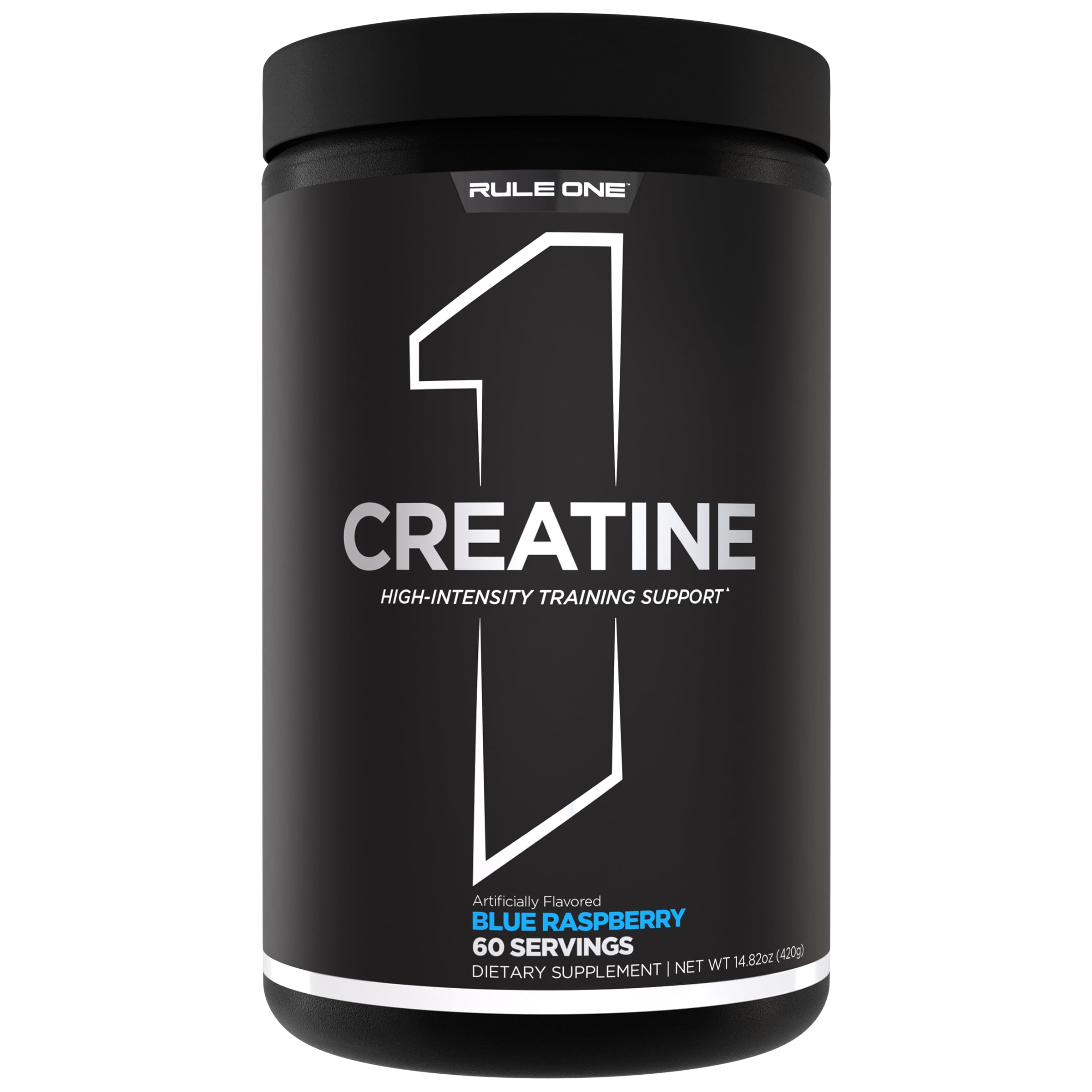 Rule 1 Proteins Creatine Powder – Pure Micronized Creatine Monohydrate for High-Intensity Exercise and Lean Body Mass Support, Flavored and Unflavored (60 Servings, Blue Rasperry)