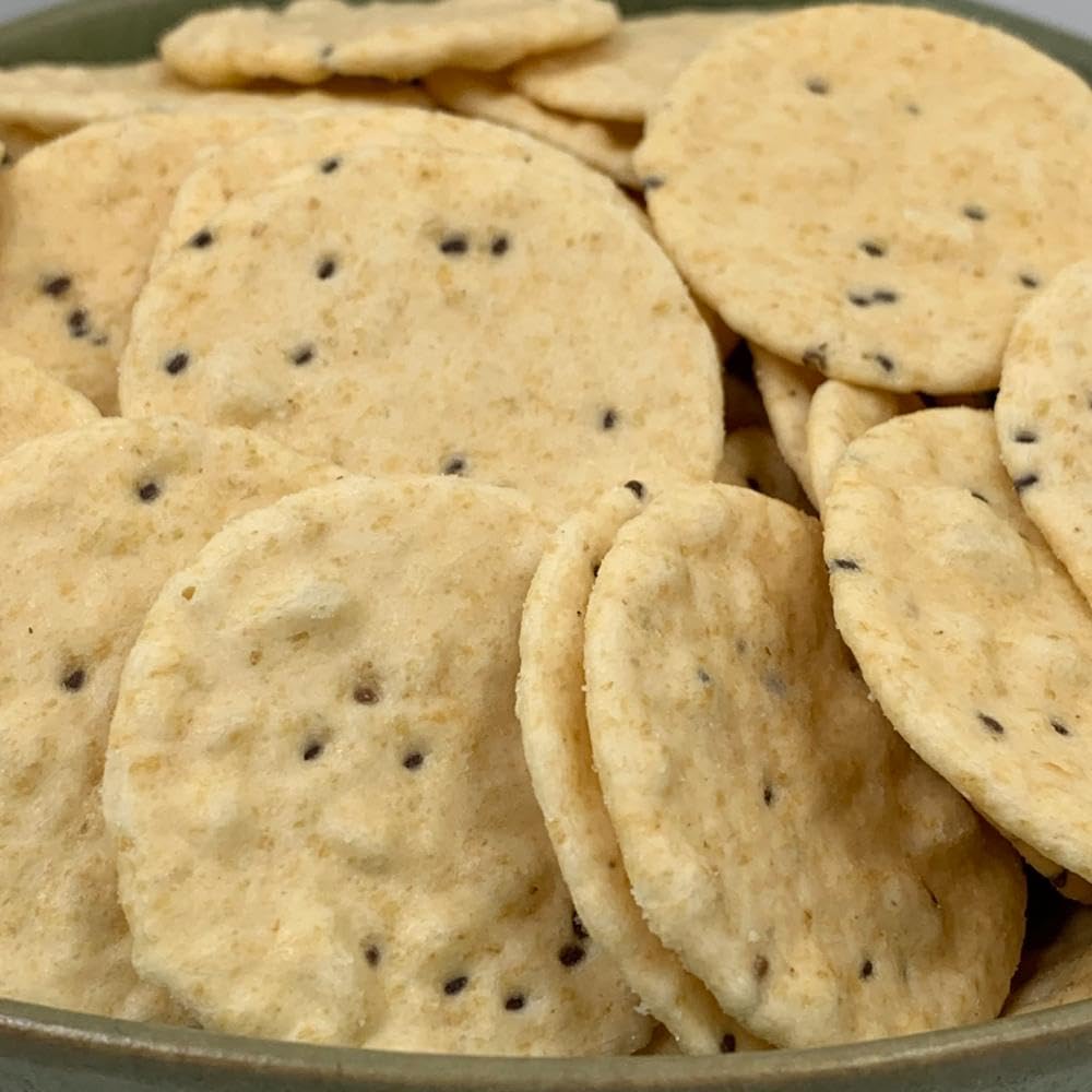 NULTHY Galletas de Arroz Integral con Sal Marina y Chía 1kg Snack Crujiente Vegano