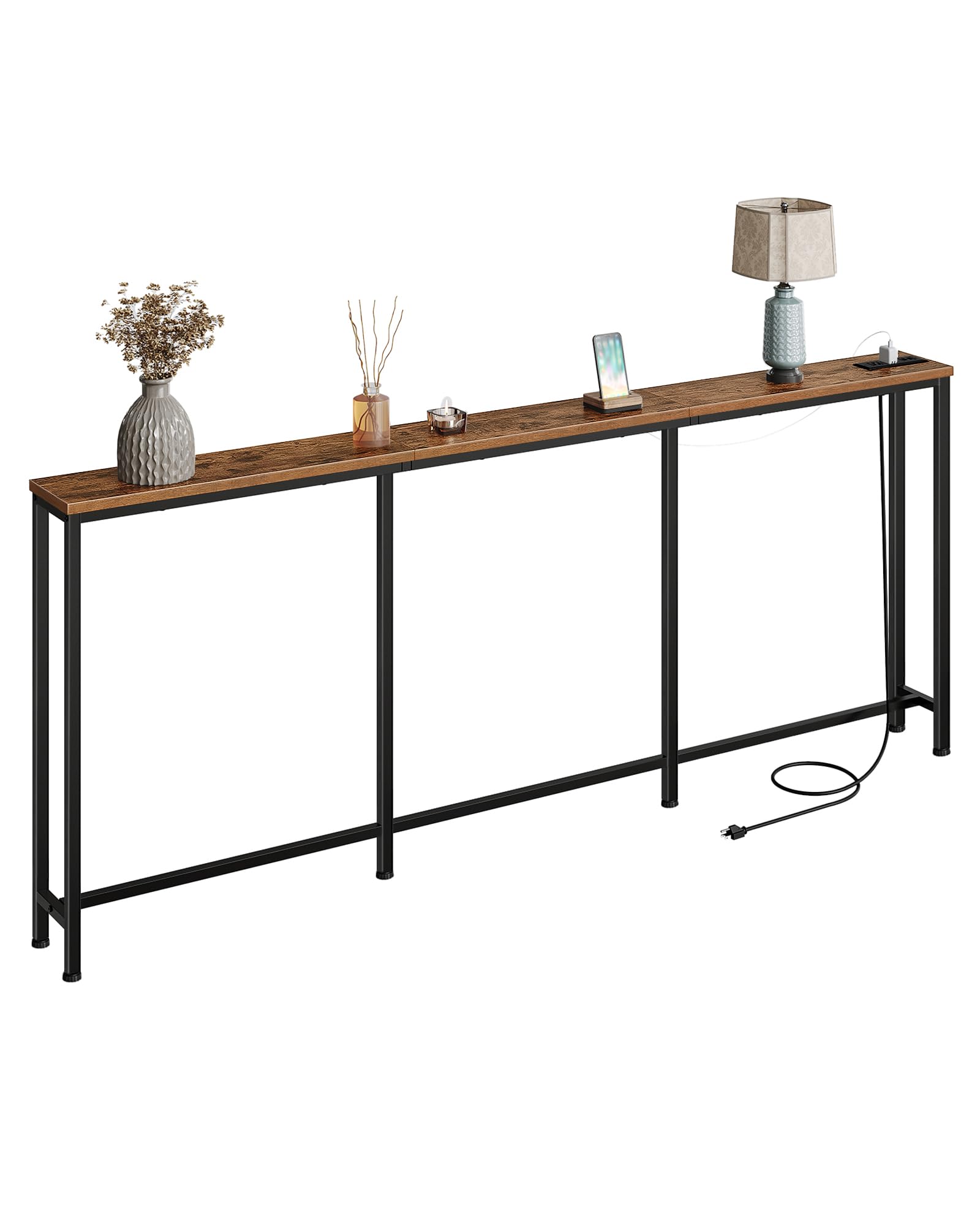 CHOEZON 78.7 Narrow Console Table with Power Outlet