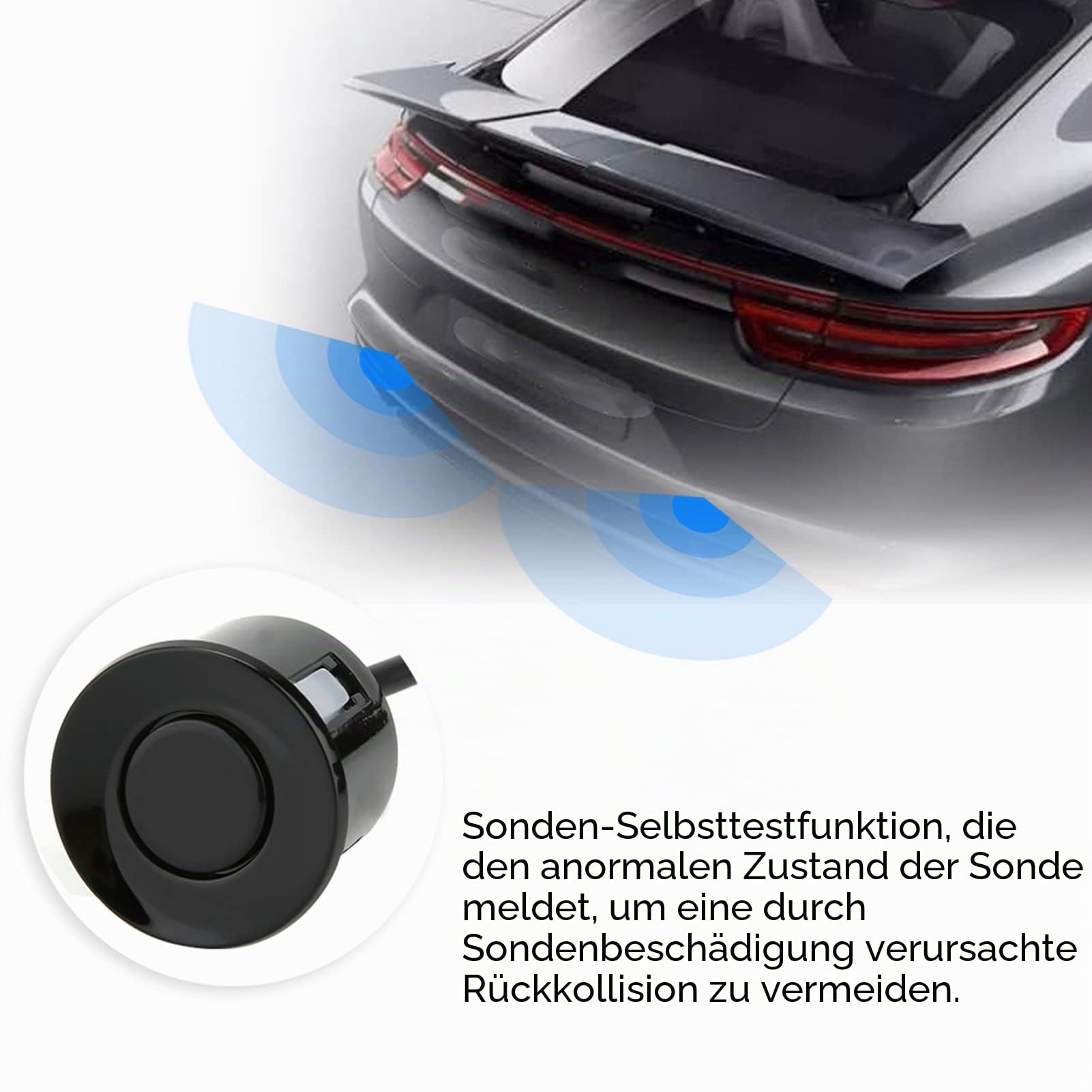 Einparkhilfe Hinten,Pdc,Auto Parksensor,Auto Parken Sensor System Auto Einparkhilfe Umkehrradar-Kit Warnung Schallanzeigesonden-System 12V