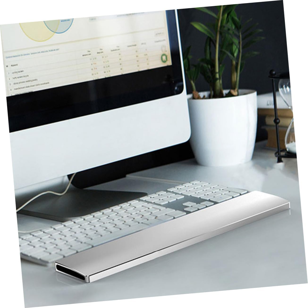 Ergonomic Mechanical Keyboard Wrist Rest Pad Key Accessory for Enhanced Comfort Non Slip Design Supports Natural Typing Posture Finish