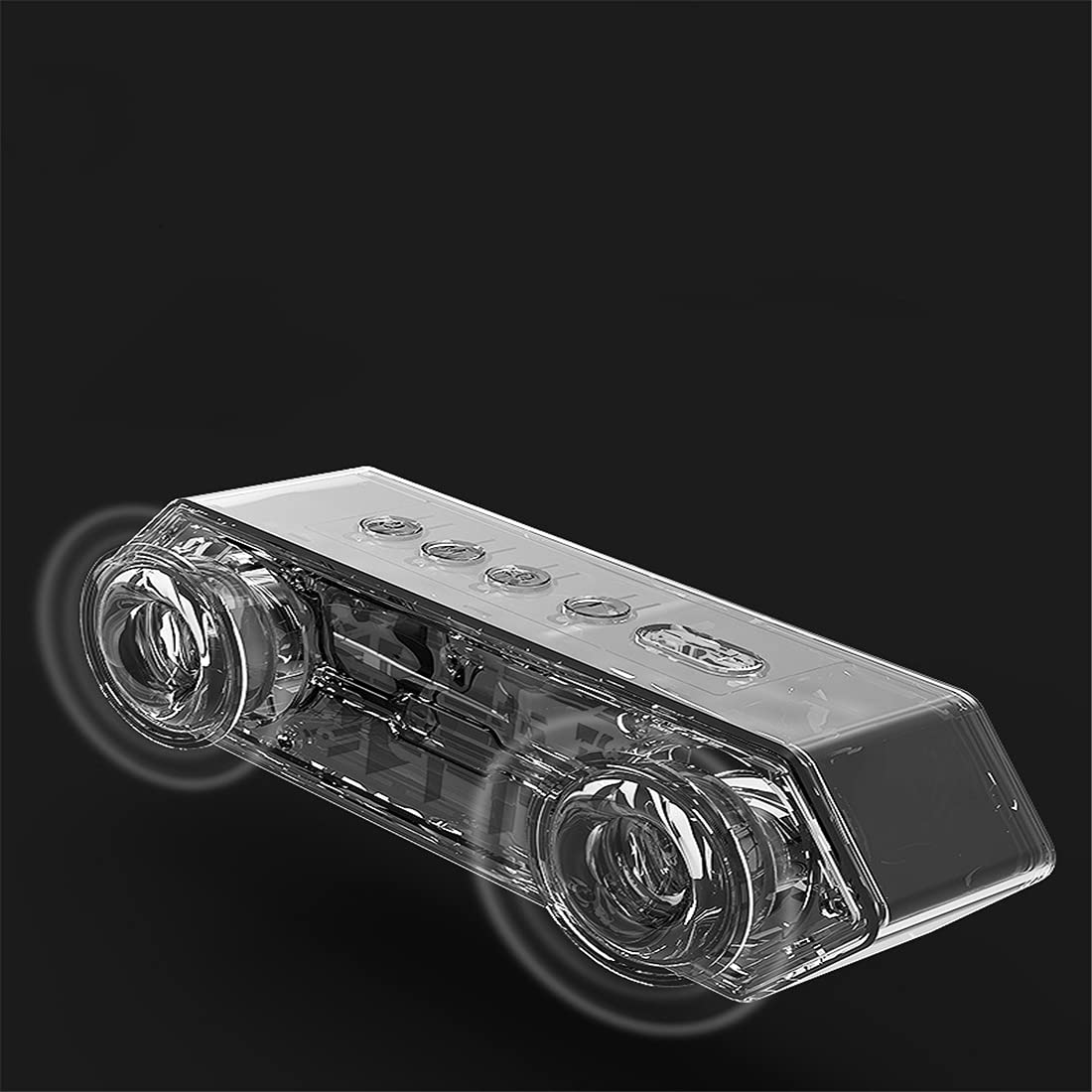 Altoparlante Bluetooth, Altoparlanti Wireless Portatili, Altoparlante Wireless Gioco, Stereo Forte, Basso in Piena Espansione, Adatto A Tutti I Tipi di Giochi,Argento