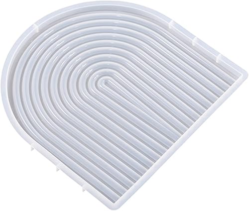 Moldes de resina de bandeja grande molde de fundición de resina en forma de U molde de silicona para resina epoxi tapetes de tazas bandeja de