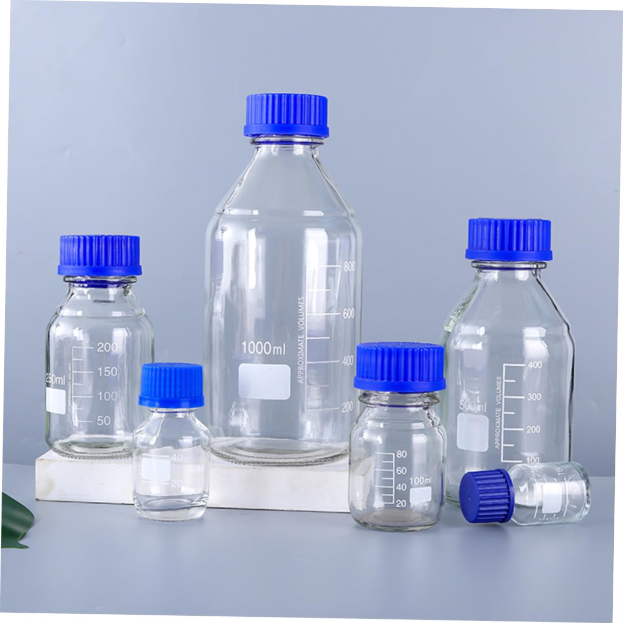 Chemikalienreagenzflasche 500ml Glas 3 Stück für Laborproben