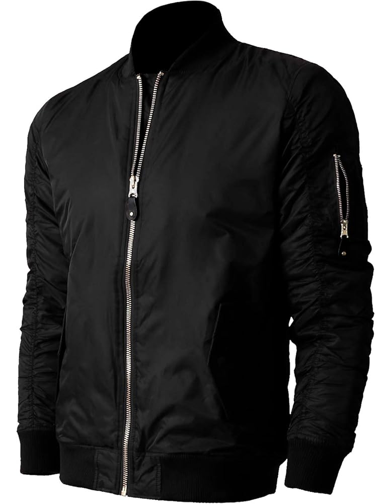 Shaka Wear Men's Flight Jackets – Casual MA-1 Bomber Coat