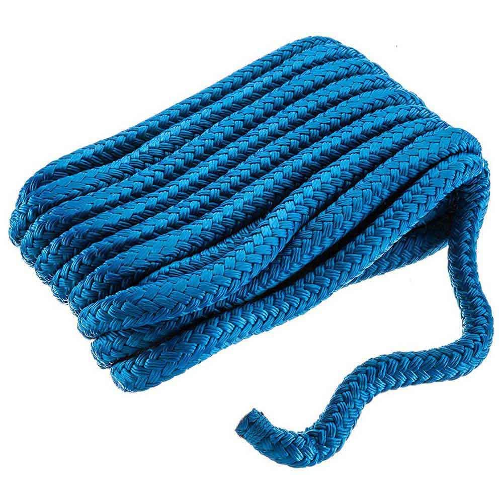 Seachoice Double-Braid Nylon Dock Line w/Eye Splice, Pre-Shrunk, Heat Stabilized, 5/8 in. X 25 Ft., Blue — image 1