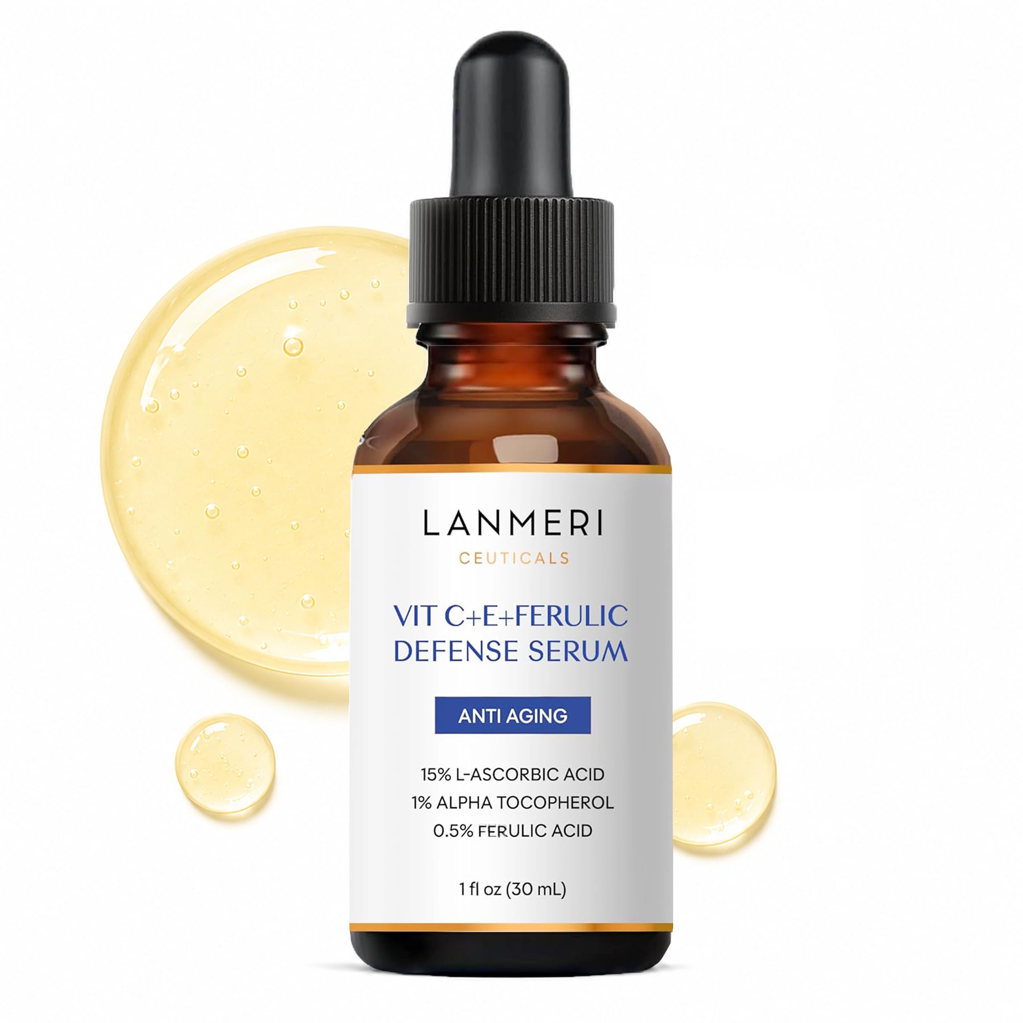 Amazon.com: Lanmeri Ceuticals 15% Vitamin C + E + Ferulic Serum
