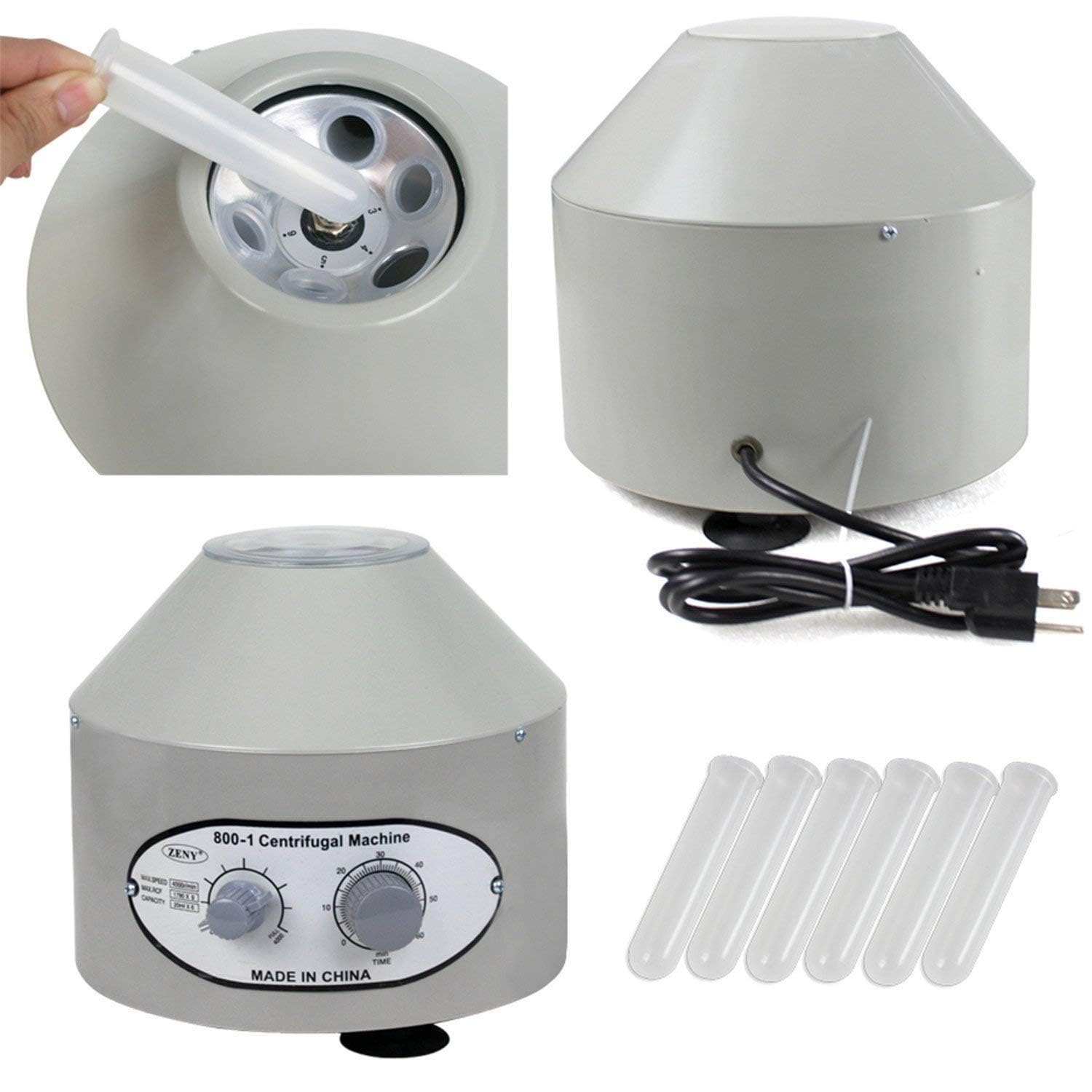Macchina centrifuga da laboratorio a bassa velocità con timer da 0 a 60 minuti (coperchio da 0 a 4000 giri/min: 20 ml x 6 tubi)