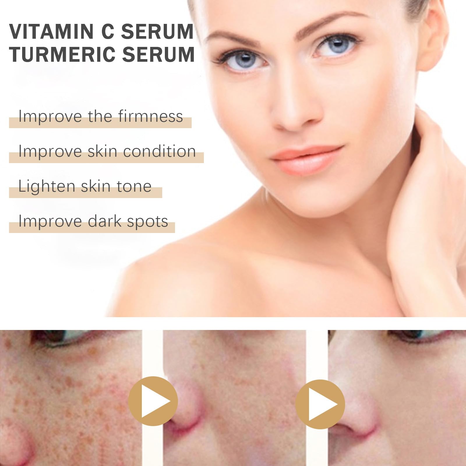 Vitamin C & Turmeric Face Serum For Aging & Wrinkles, Oil With 20% Vitamin C, Improves Dark Spots & Fine Lines - Image 4