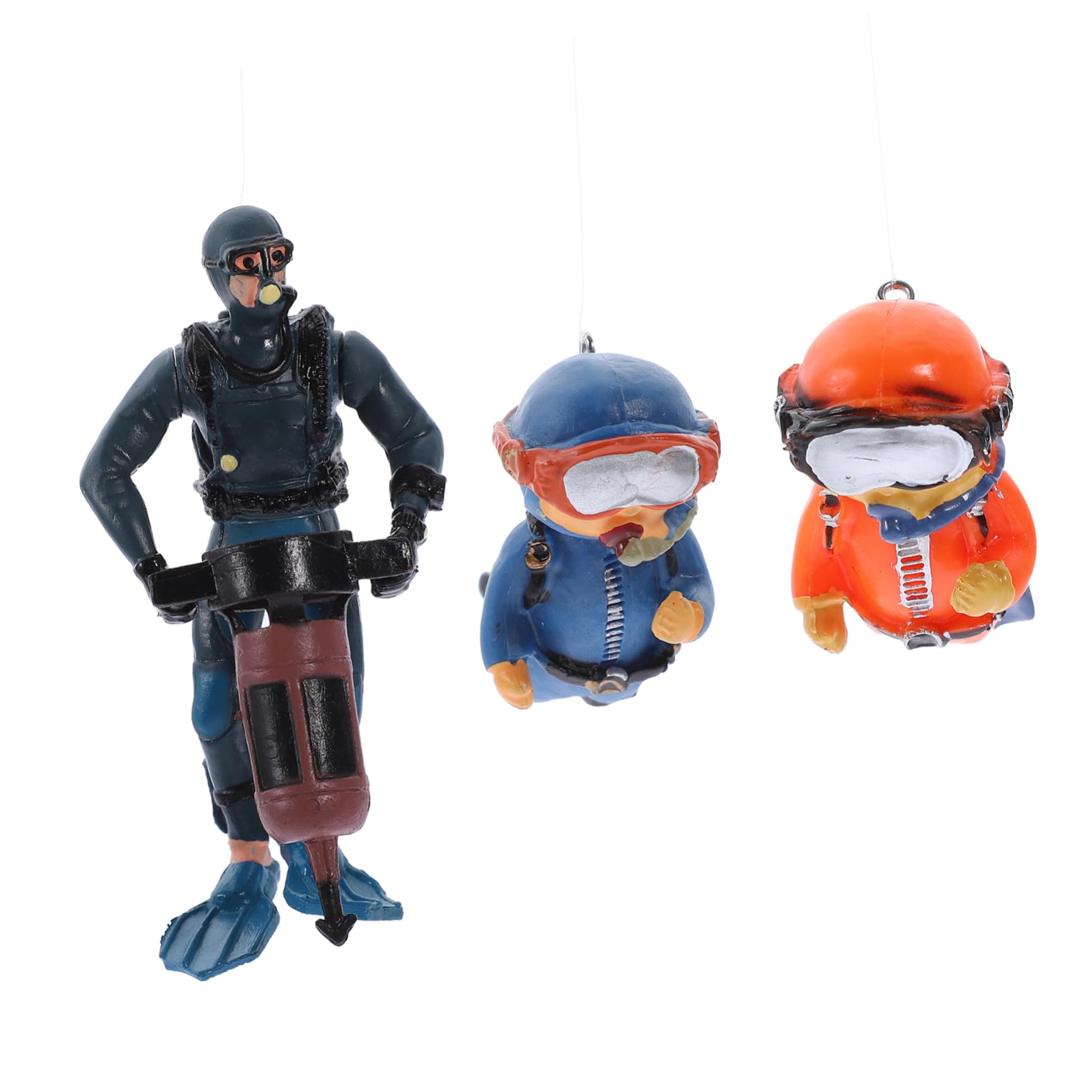 TOPBATHY 5 Ensembles Décoration D'aquarium Decor Aquarium Décoration Aquarium Figurine De Plongeur Aquatique Ornement De Plongeur Flottant pour Aquarium Décorations D'aquarium 3 Pièces * 5