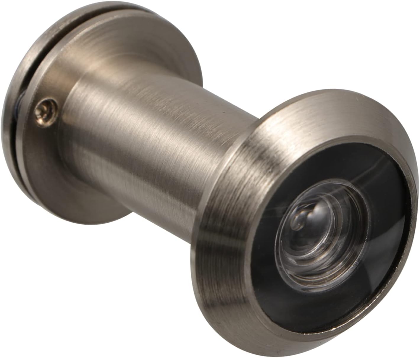 Copper Door Viewer with Wide-Angle Lens and Cover -Theft Security for Home Office and Hotel Use Brushed Finish