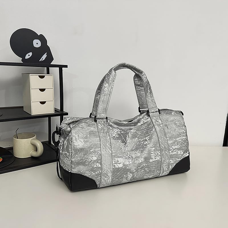 Fashionable travel bag, suitable for travel, vacation, fitness, sports, yoga, swimming and dancing, as a festival gift for both men and women (Grey)3