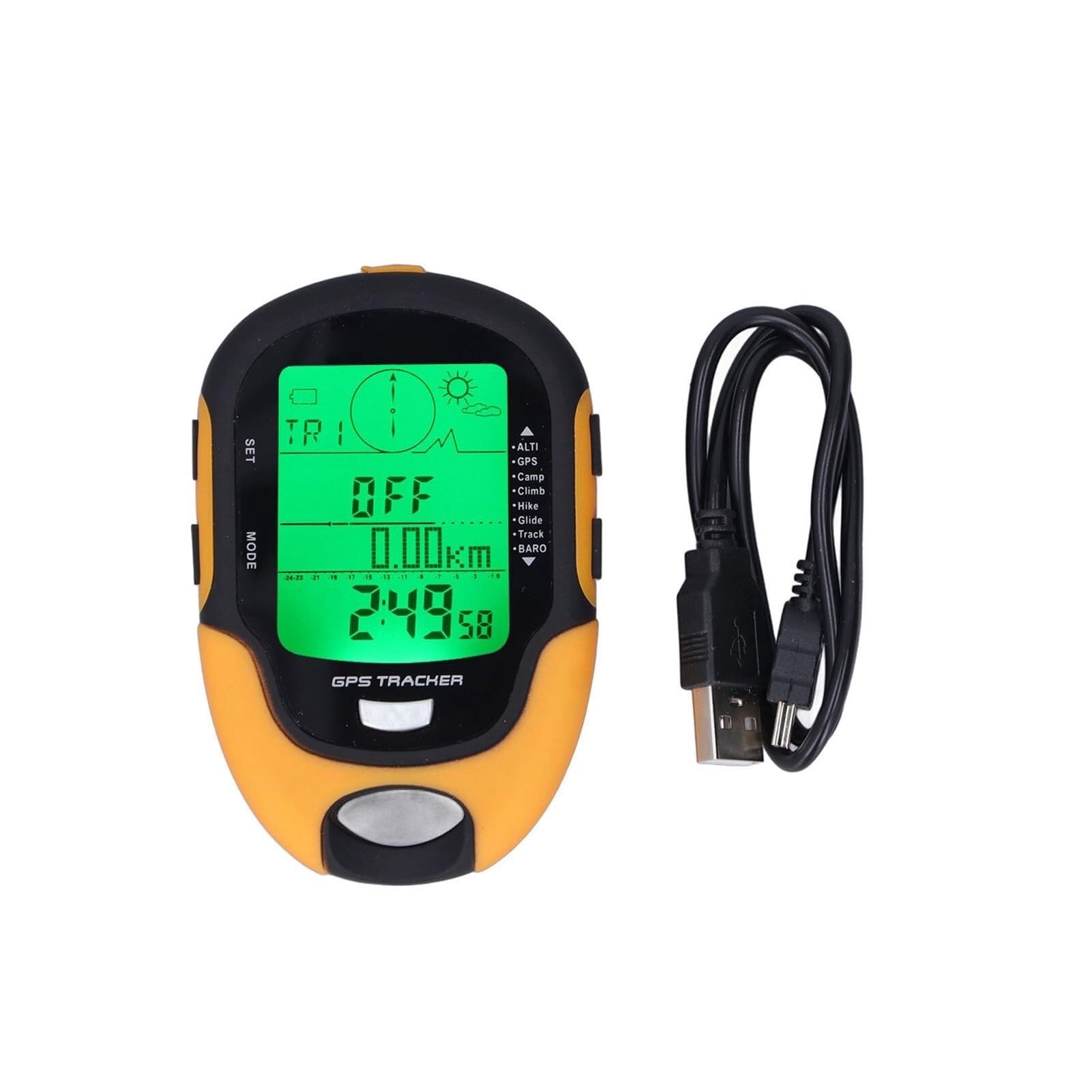 Relojes termómetro digitales LCD, medidor GPS multifunción, altímetro electrónico, barómetro, termómetro, higrómetro, brújula digital.