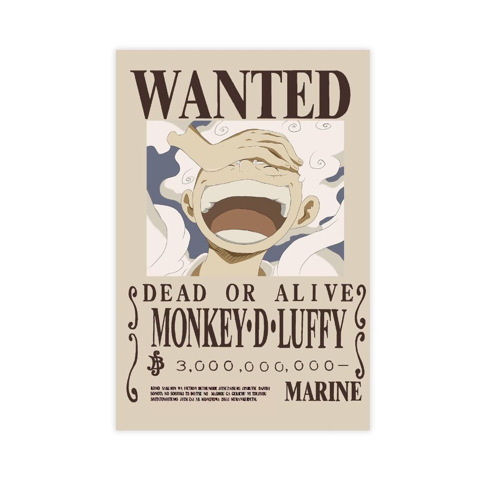FUKITT Cartoon One Piece Monkey D Luffy Latest Poster Canvas Poster Bedroom Decor Sports Landscape Office Room Decor Gift Unframe-style-6 20x30inch(50x75cm)