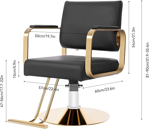 Miniatura 2 de Silla de peluquería para estilista, silla de peluquería para el hogar, altura ajustable y giratoria de 360, sillas de salón de belleza, spa, equipo