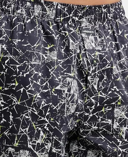 Image of Jockey NY07 Men's Super Combed Cotton Satin Weave Printed Boxer Shorts with Side Pocket