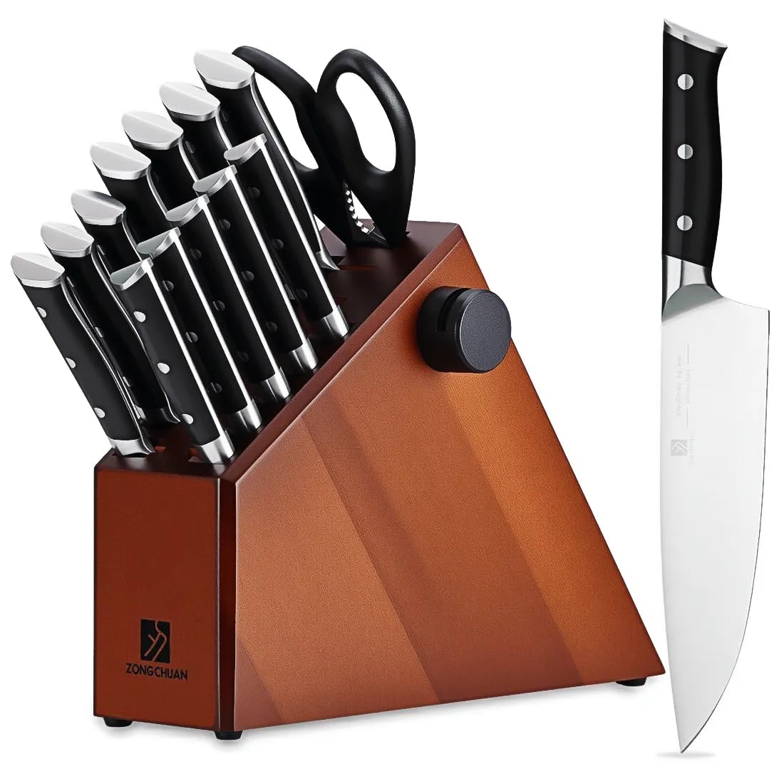 8" Stainless Steel Carving Knife and 7" Fork Set, Professional BBQ Brisket Slicing Kit with Ergonomic Full Tang Handle, Premium Meat, Fruits & Vegetables Cutting Tools in Gift Box — Amazon image 10