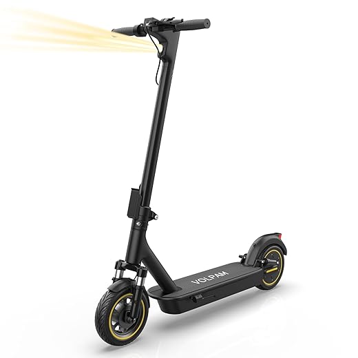 VOLPAM Electric Scooter, 350W/500W Powerful Motor, 8.5"/10" Solid Tires, 19/22Mph, 28/21/12 Miles Range,Dual Braking