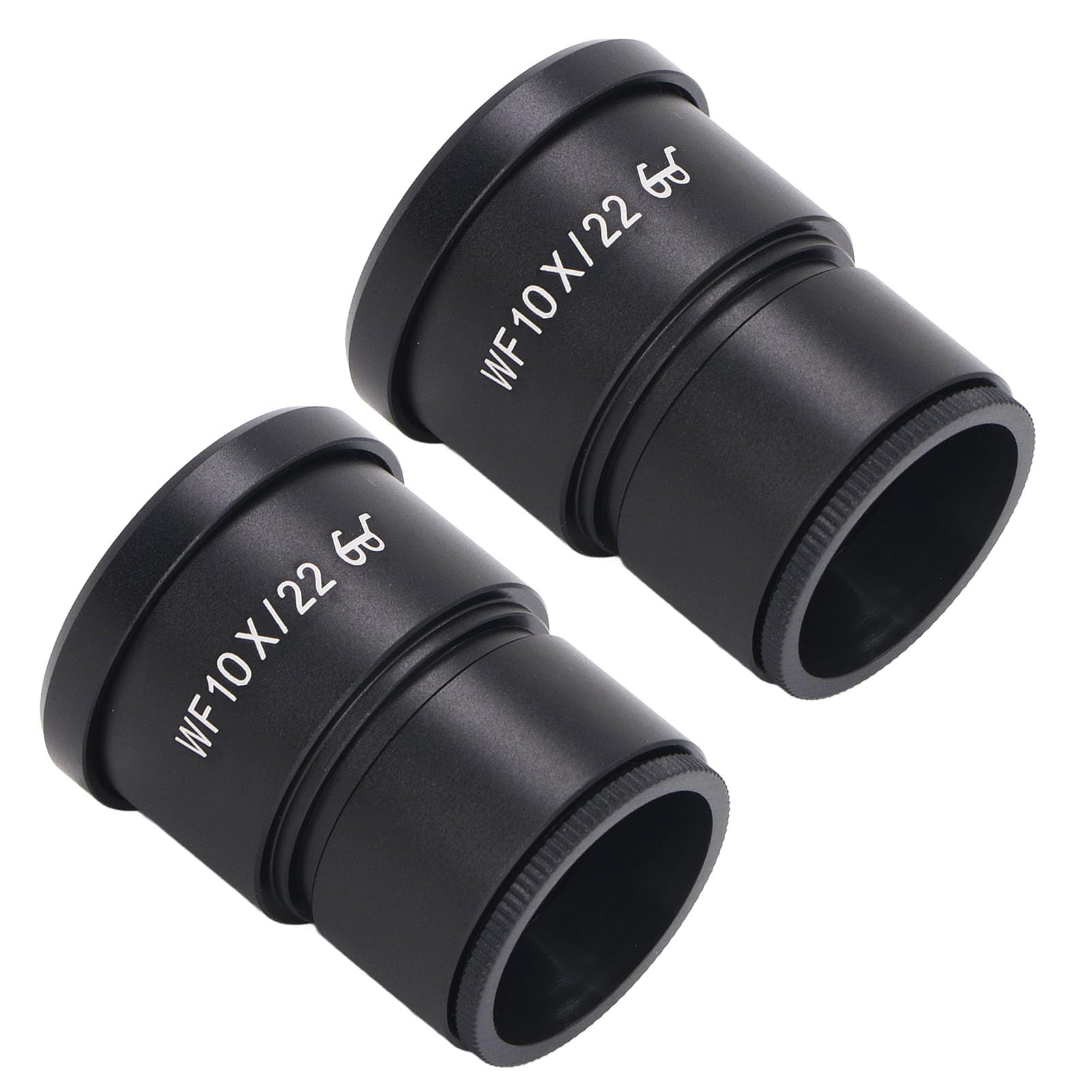 2 Stücke 10X Okular biologisches Mikroskopokular aus Aluminiumlegierung 30mm Montagegröße für Mikroskope Objektivadapter