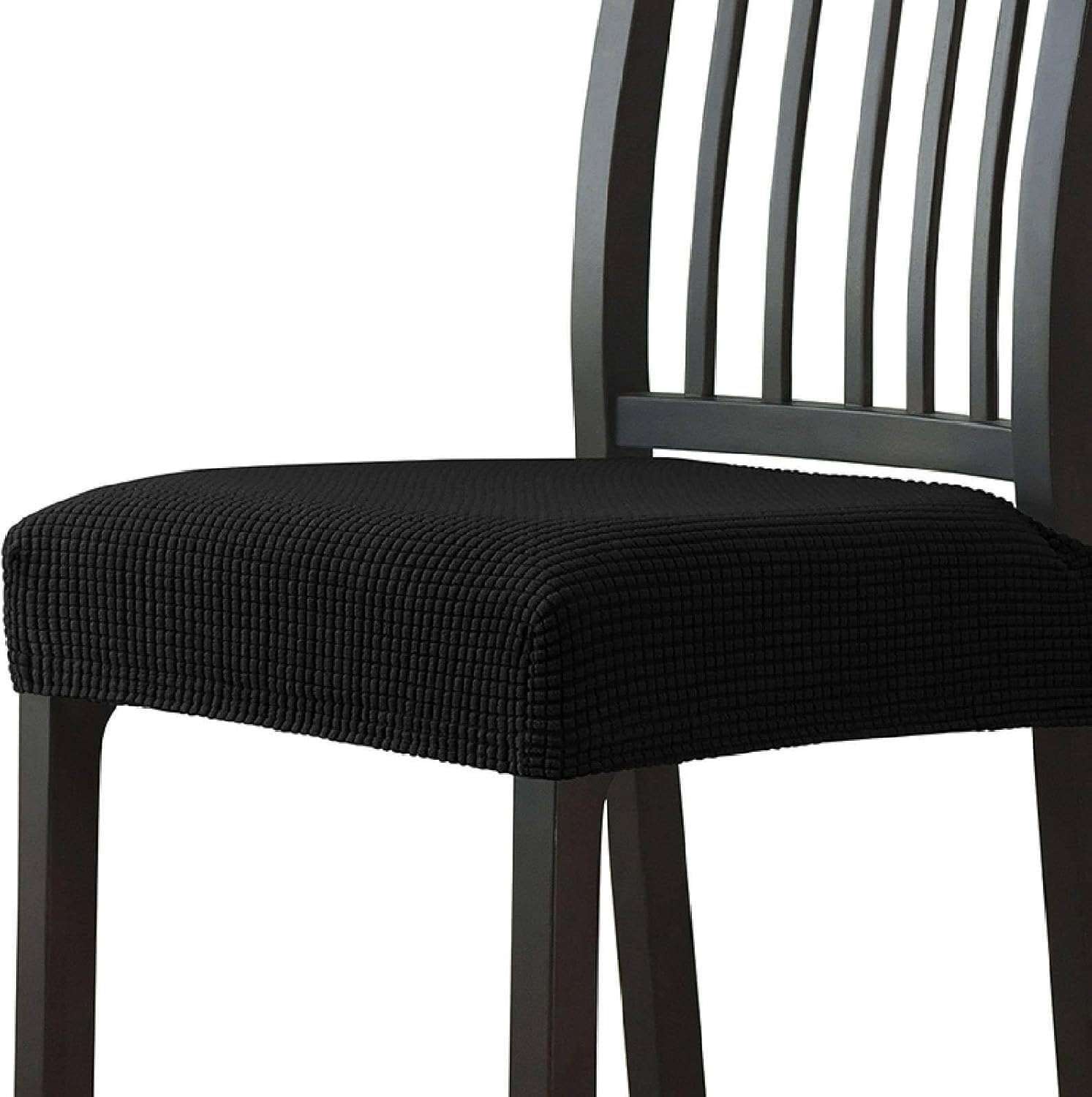 NMVAWIPT Chair Seat Covers, Jacquard Stretchable Removable Washable Slipcovers For Kitchen, Universal Fit(1#,6pcs)