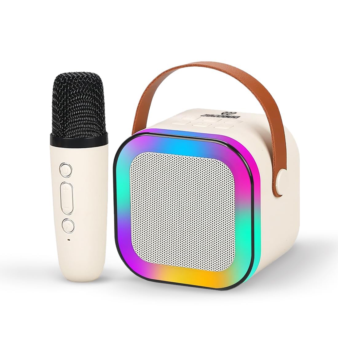 Rechargeable Karaoke Mic with Speaker for Singing | Wireless Mini Portable Bluetooth Speaker with Microphone & LED Lights | Cute Birthday Gift for Kids Musical Toys for Boys, Girls and Adults-image-45