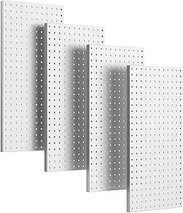 Ultrawall 4 Pcs Metal Pegboard Wall Panels, Peg Boards for Garage Tool Storage