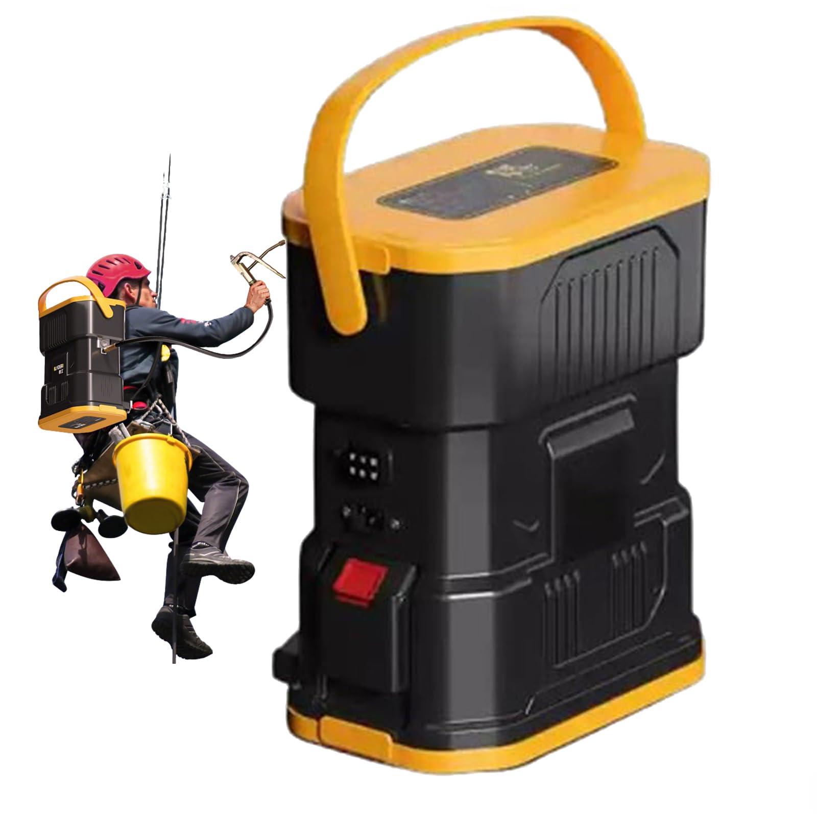 Dxysyldrun Electric Grease Gun, Backpack-Style 7L Large-Capacity Dual-Power Design Grease Pump - Suitable for Excavators and Heavy Equipment